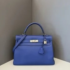 Hermes Kelly 32 7 T Bleuelectrique Po 021326 M 0 2