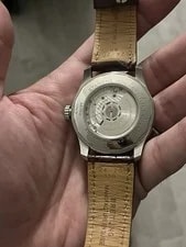 Breitling Aviator 8 B35 Automatic 43 W/ A Silver Dial & Brown Strap 2