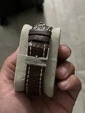 Breitling Aviator 8 B35 Automatic 43 W/ A Silver Dial & Brown Strap 3