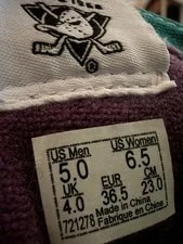 Vans SK8-HI FAN Shoe Anaheim Ducks 30TH Anniv Legacy 5/6.5 4