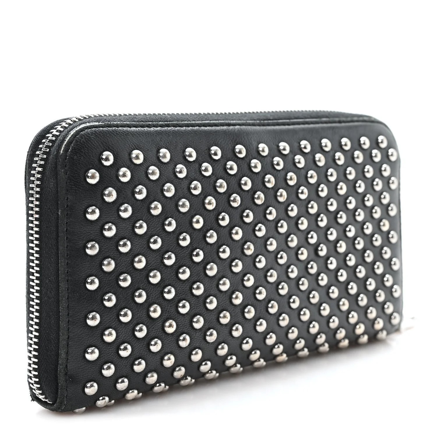 Metal Studded Zip Around Wallet 3