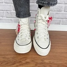 ❤️Converse Chuck 70 Hi Valentine 3D Roses Sz 6 Shoes Heart A10637C 4
