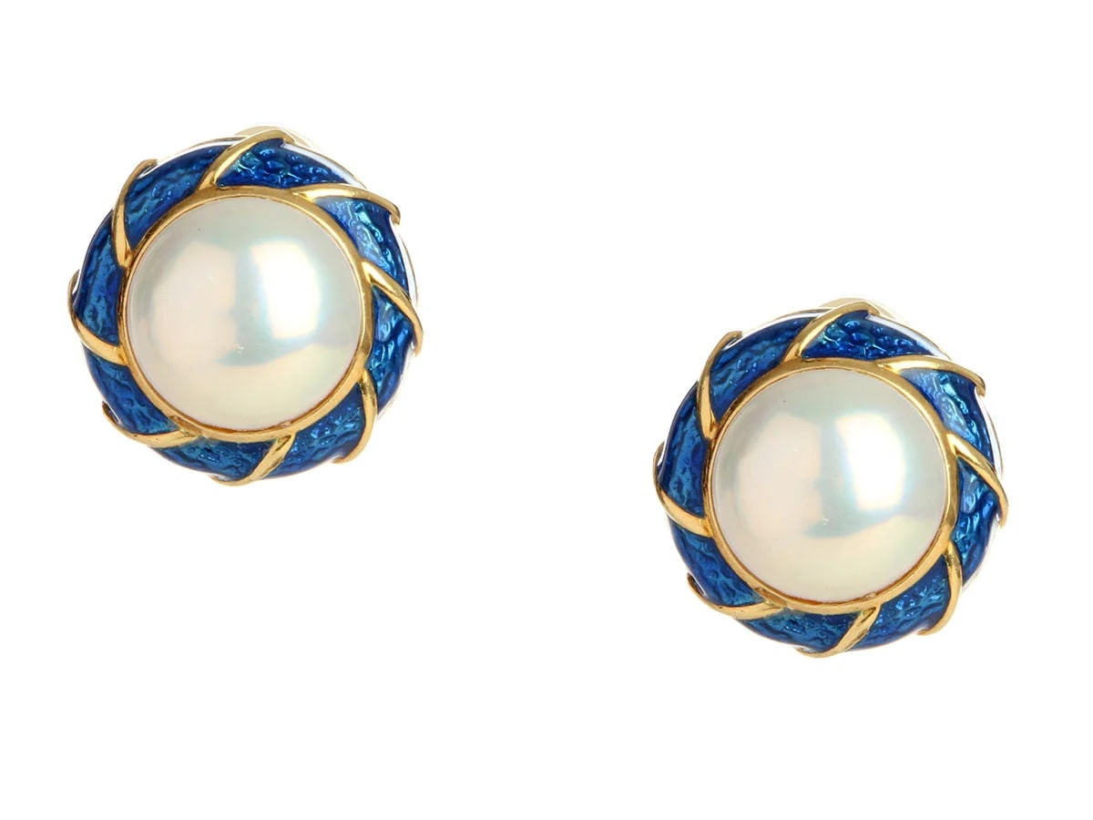 Tiffany & Co. — Tiffany & Co. 18K Yellow Gold Enamel and Mabe — Jewelry — resale
