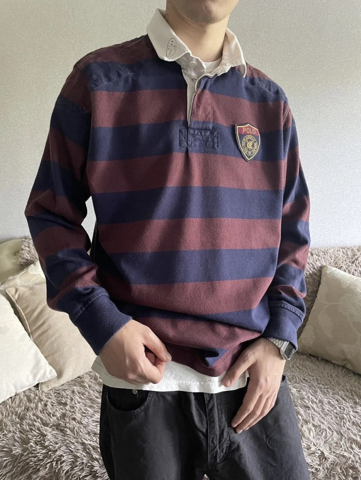 Polo Ralph Lauren — Polo Ralph Lauren Striped Rugby Collard Shirt — streetwear — resale
