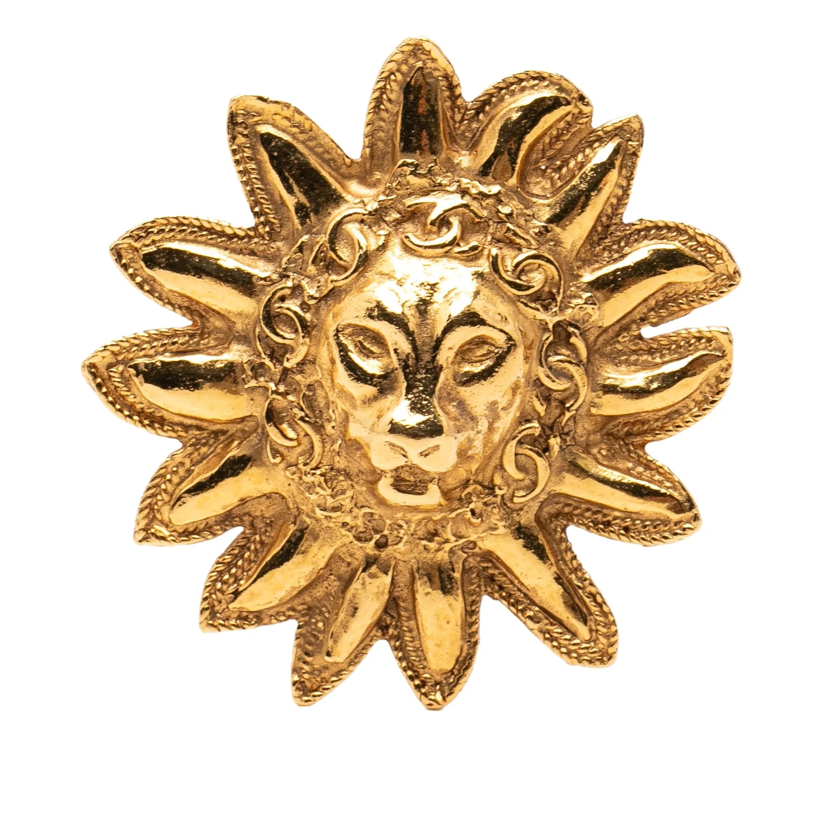 Chanel — Lion Head Sun Brooch — Jewelry — resale