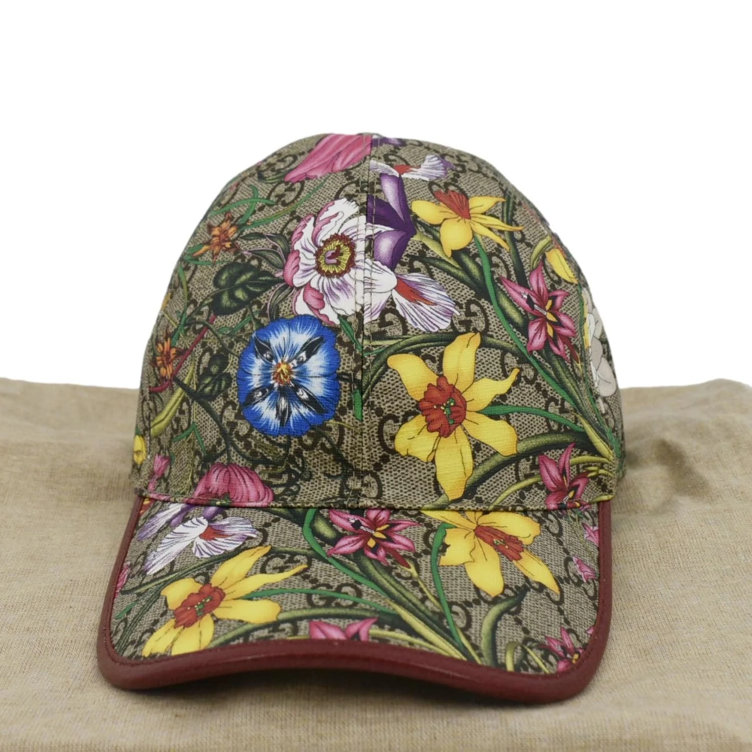 Gucci Claudia Baseball Flora Hat 58 CM 603986 3