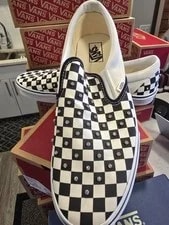 Vans Classic Slip-On Rhinestone Shoes Checkerboard VN000D6YCJKK Sz 11 US 2