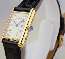 Cartier Must de Tank LM Vermeil Gold Roman Dial Quartz 23mm 3