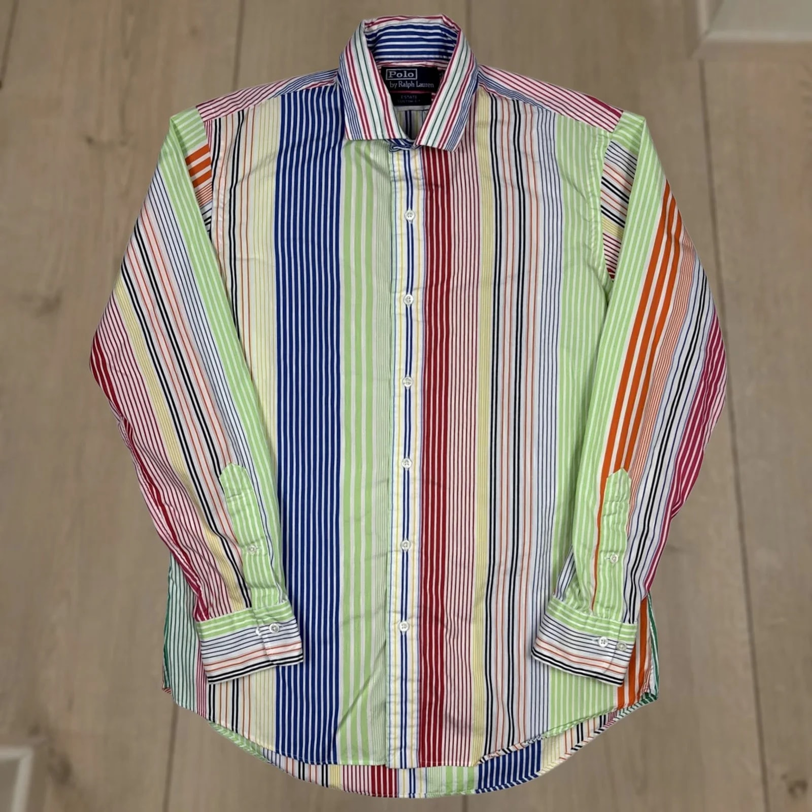 Polo Ralph Lauren — Polo Ralph Lauren Button-Up Shirt 32 Pastel Striped Casual Business Slimming Size 32 Regular — streetwear — resale