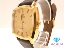 Omega Geneva Gold Dial Leather Strap SS GP Case 2