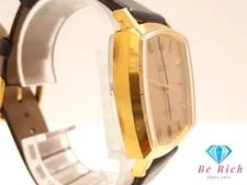 Omega Geneva Gold Dial Leather Strap SS GP Case 3