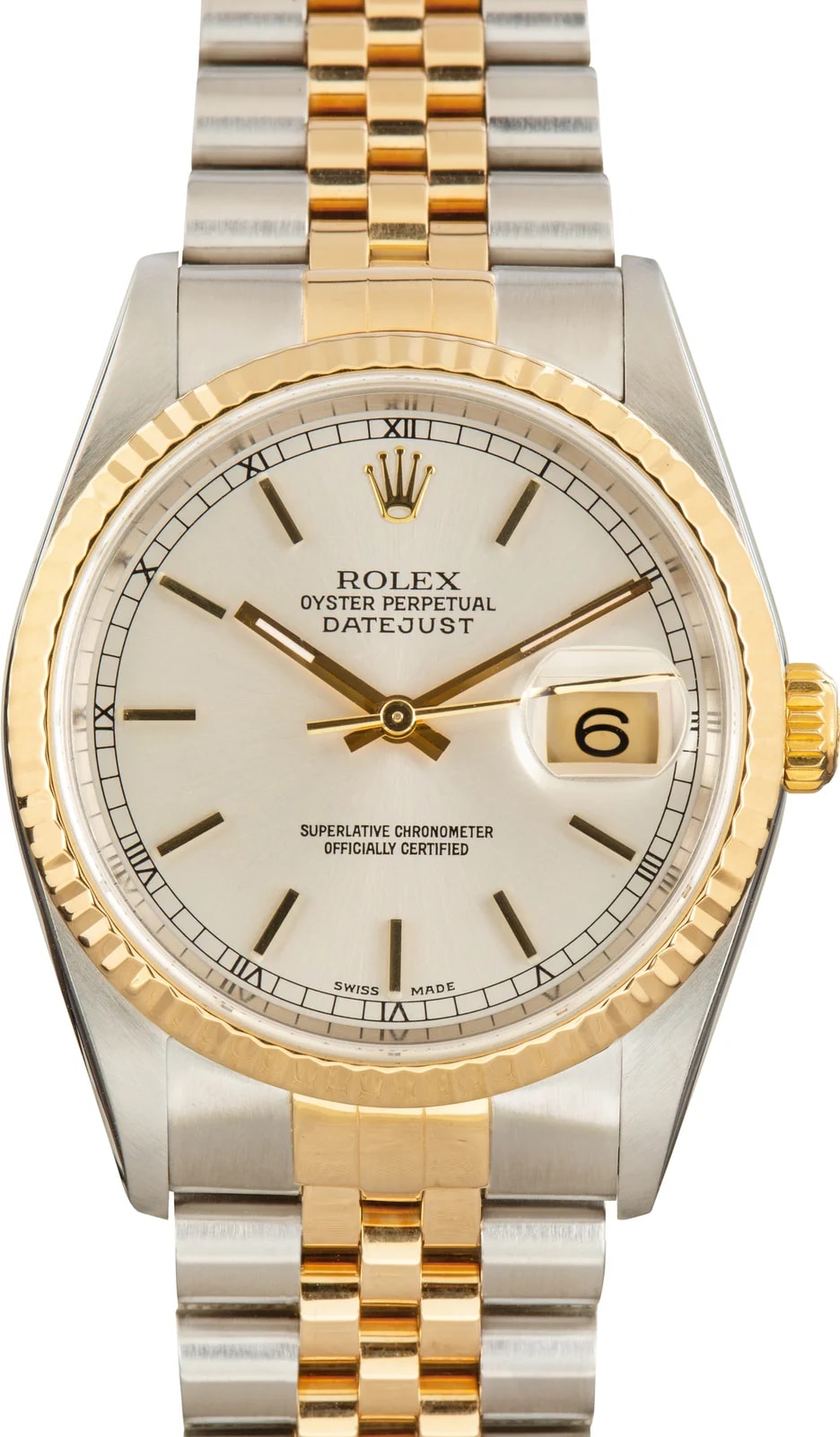 Rolex Datejust 36 Silver Index Dial Ref 16233 3