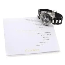 Cartier — Cartier Chronoscaff W10198U2 31mm SS Rubber Black Dial Quartz Date #C507 — Watch — resale
