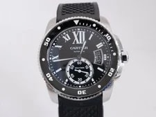 Cartier Calibre de Diver W7100056 3729 Stainless Steel 42mm Black Dial #WJW126 3