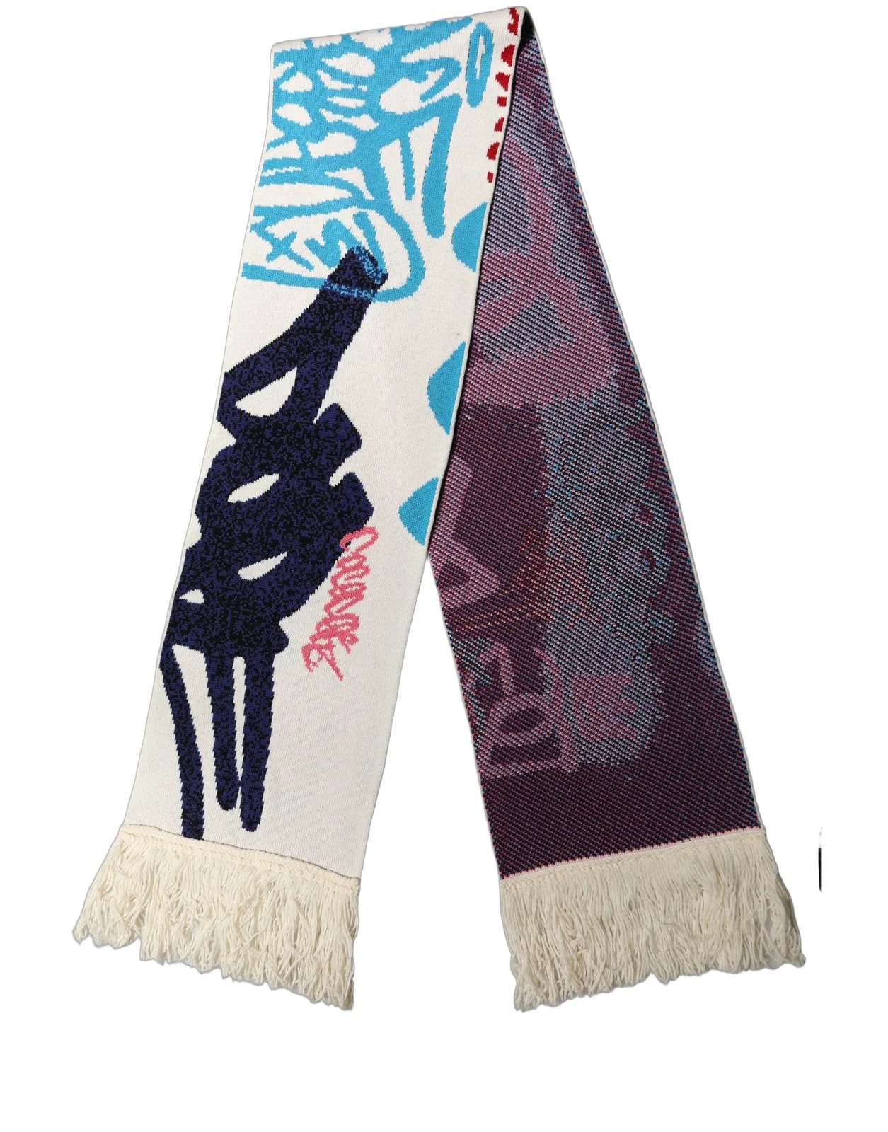 Dolce & Gabbana Graphic Fringed Shawl Scarf 2