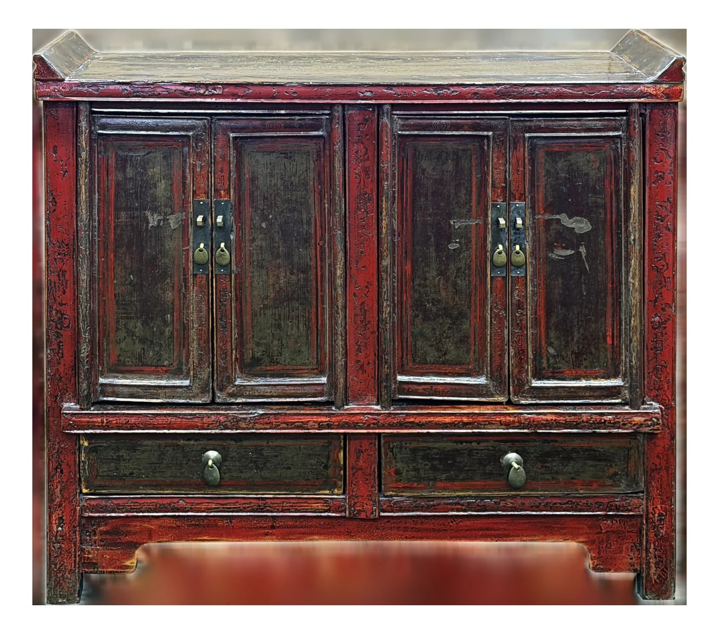 Distressed Marks Point Edge Credenza Sideboard Cabinet — Furniture — resale