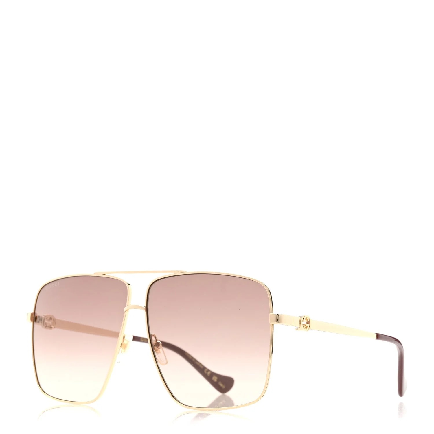 Gucci — Metal Navigator Square Chain Sunglasses GG1087S — Accessory — resale