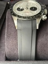 2021 Tudor Black Bay Chrono White Dial “Panda” Ref 79360N Extra Strap 4