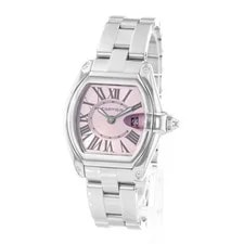 Cartier Roadster W62017V3 2675 30mm Small Pink Roman Dial Steel Box Papers 2004 4