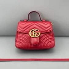 Gucci — Gucci GG Marmont Logo Quilted Messenger - Very Good #67M1RD — Handbag — resale