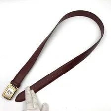 Cartier Must Line Burgundy Leather Belt Logo Japan 072971 2