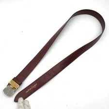 Cartier Must Line Burgundy Leather Belt Logo Japan 072971 3