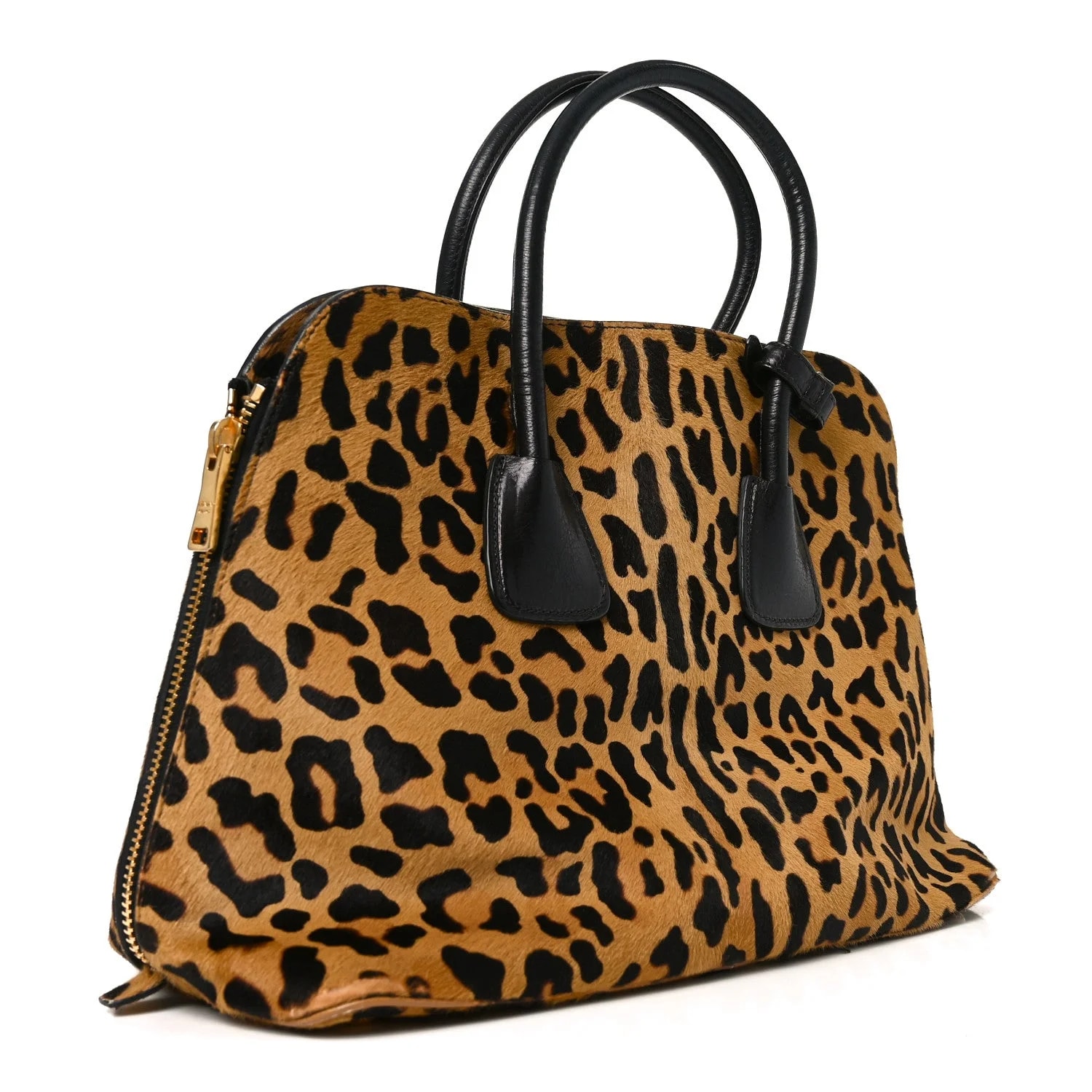 Pony Hair Leopard Print Large Cavallino Miele Moro 2