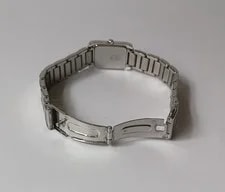 Citizen Eco-Drive Tank Rectangular Silver Tone Crystals Bracelet 3