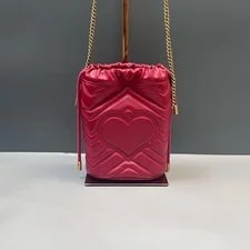 Gucci GG Marmont Logo Quilted Drawstring Bucket - Excellent #O5VNUW 4