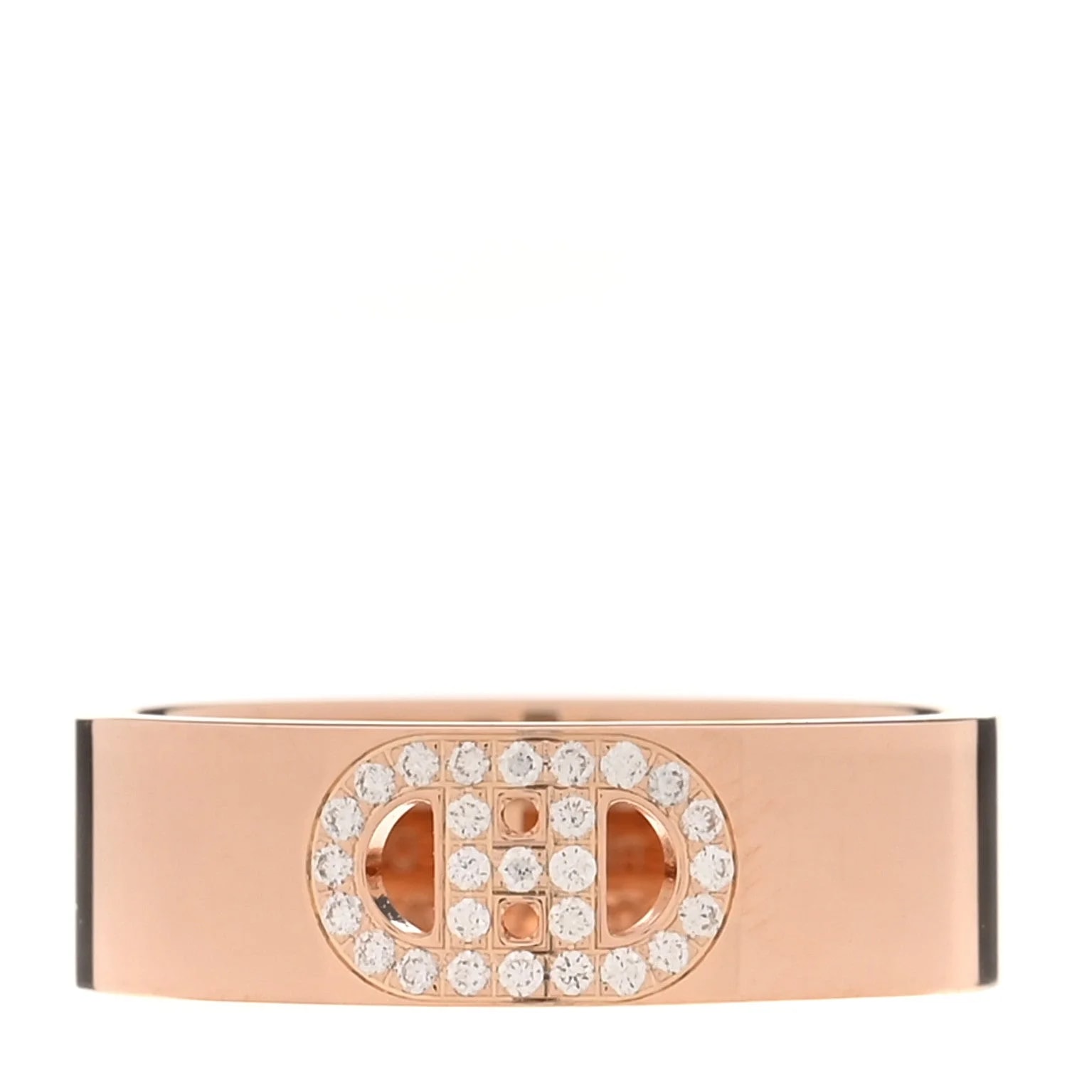 Hermès — 18K Rose Gold H D'Ancre 50 5.5 — Jewelry — resale
