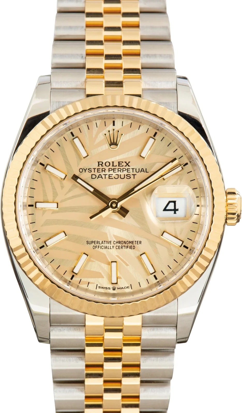 Rolex — Two Tone Rolex Datejust 36 Ref 126233 Palm Motif Dial — Watch — resale