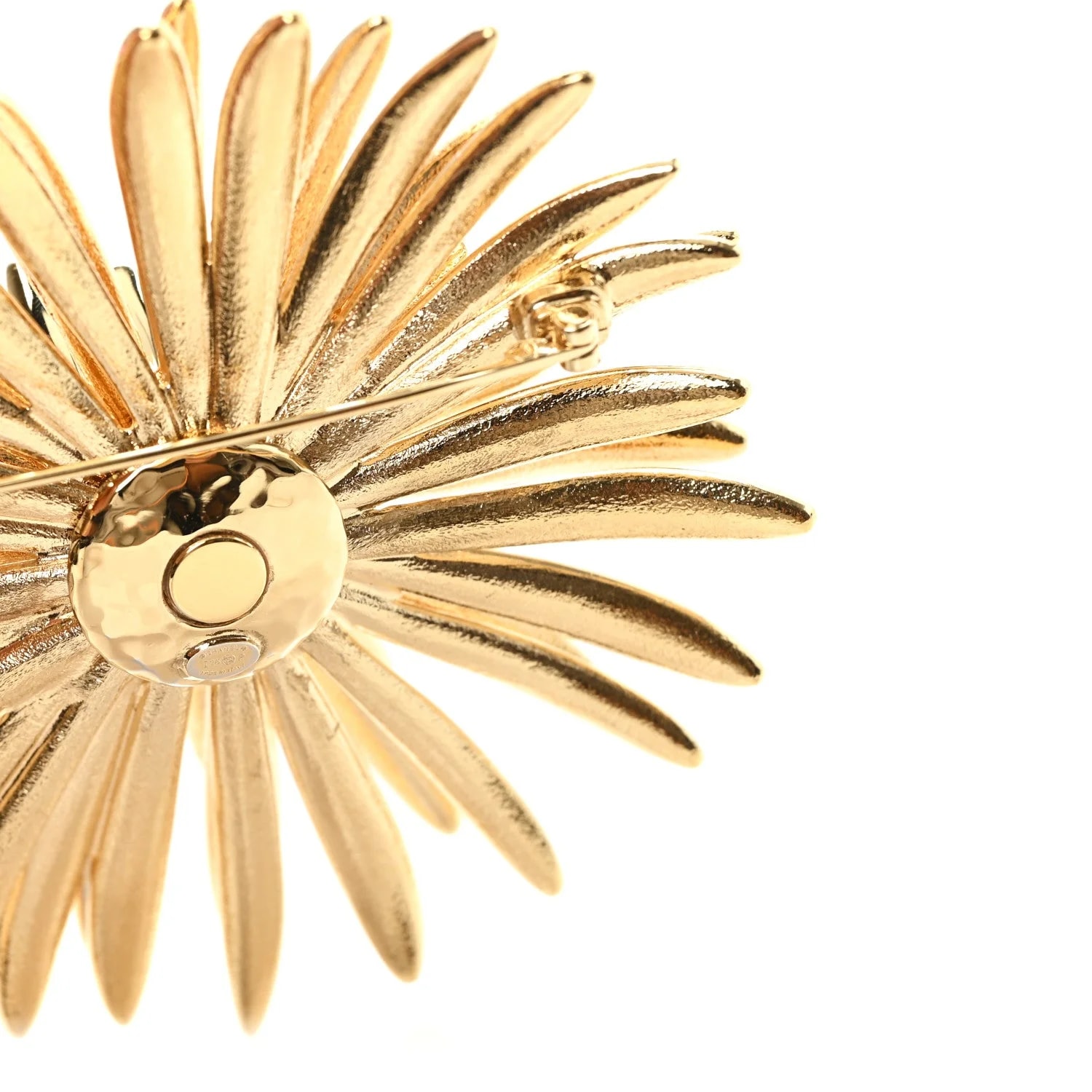 Metal Flower CC Brooch 3