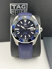 Tag Huer AquaRacer Blue Dial on Rubber WAY201P With Box 2