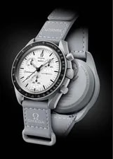 Swatch Moonswatch 1965 Speedmaster Nasa Silver New W/ Box 2