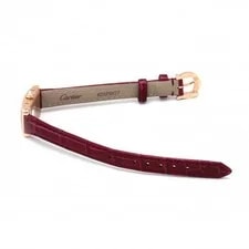 Cartier Tank WJTA0026 Pink Gold Leather Diamond 15.2mm Silver Dial #YKW357 3