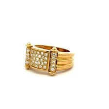Audemars Piguet 0.45 Carat Round Diamond 18 Karat Yellow Gold Cocktail Ring 2