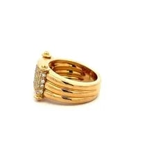 Audemars Piguet 0.45 Carat Round Diamond 18 Karat Yellow Gold Cocktail Ring 3