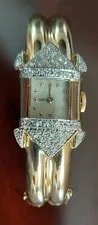 Unique Patek Philippe 48 Diamond & 14K Gold ART Deco Bangle , 1945! 4
