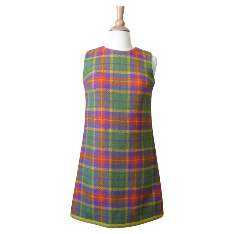 Joseph Magnin — Joseph Magnin 1960s Tartan Plaid Mini Dress XS Size — Clothing — resale