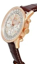 New Breitling 18K Rose Gold Diamond Navitimer B01 Chronograph 41 - RB0139631G1P1 2