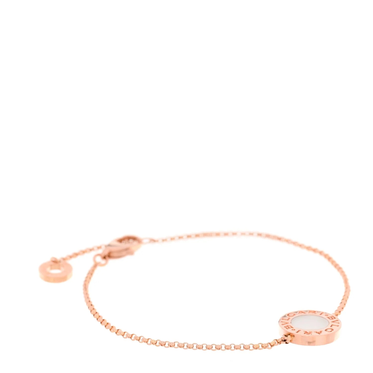 Bulgari — 18K Rose Gold Mother of Pearl Bvlgari Chain SM — Jewelry — resale