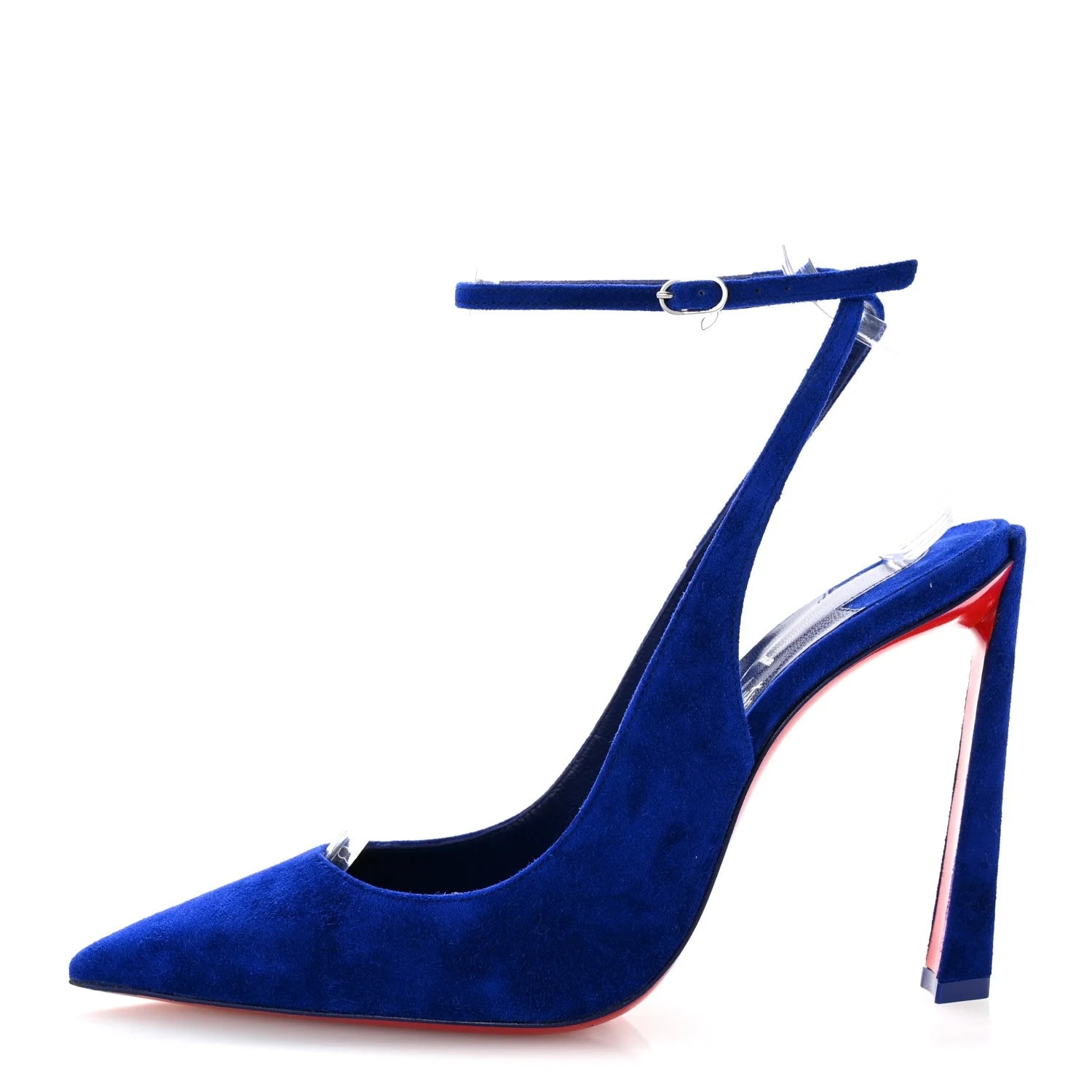 Christian Louboutin — Veau Velours Condora Strap 100 36.5 Galactiqueen — Designer Shoe — resale