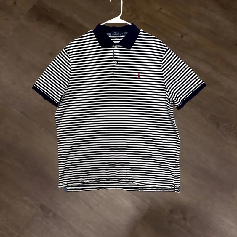 Polo Ralph Lauren — Polo Ralph Lauren Shirt Adult XL Candy Stripes Pony Polo Rugby — streetwear — resale