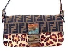 Fendi — Fendi Mamma Baguette Leopard Calf Hair — Handbag — resale