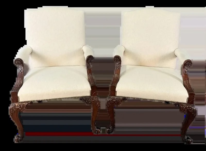 Baker Furniture Company — Late 20th Century Pair of Baker Furniture Stately Homes Gainsborough Arm in — Furniture — resale
