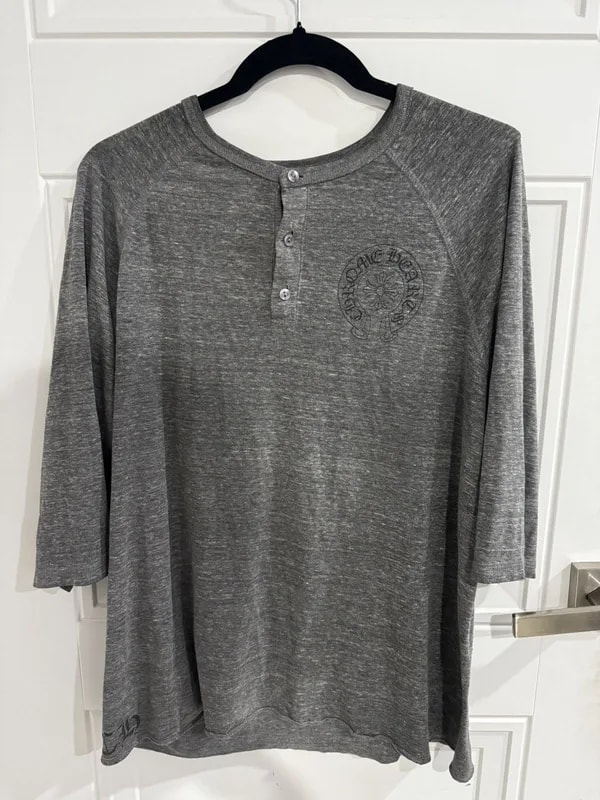 Chrome Hearts — Hearts 3/4 Sleeve Baseball Tee — streetwear — resale