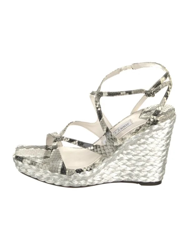 Jimmy Choo — Animal Print Gladiator — Designer Shoe — resale