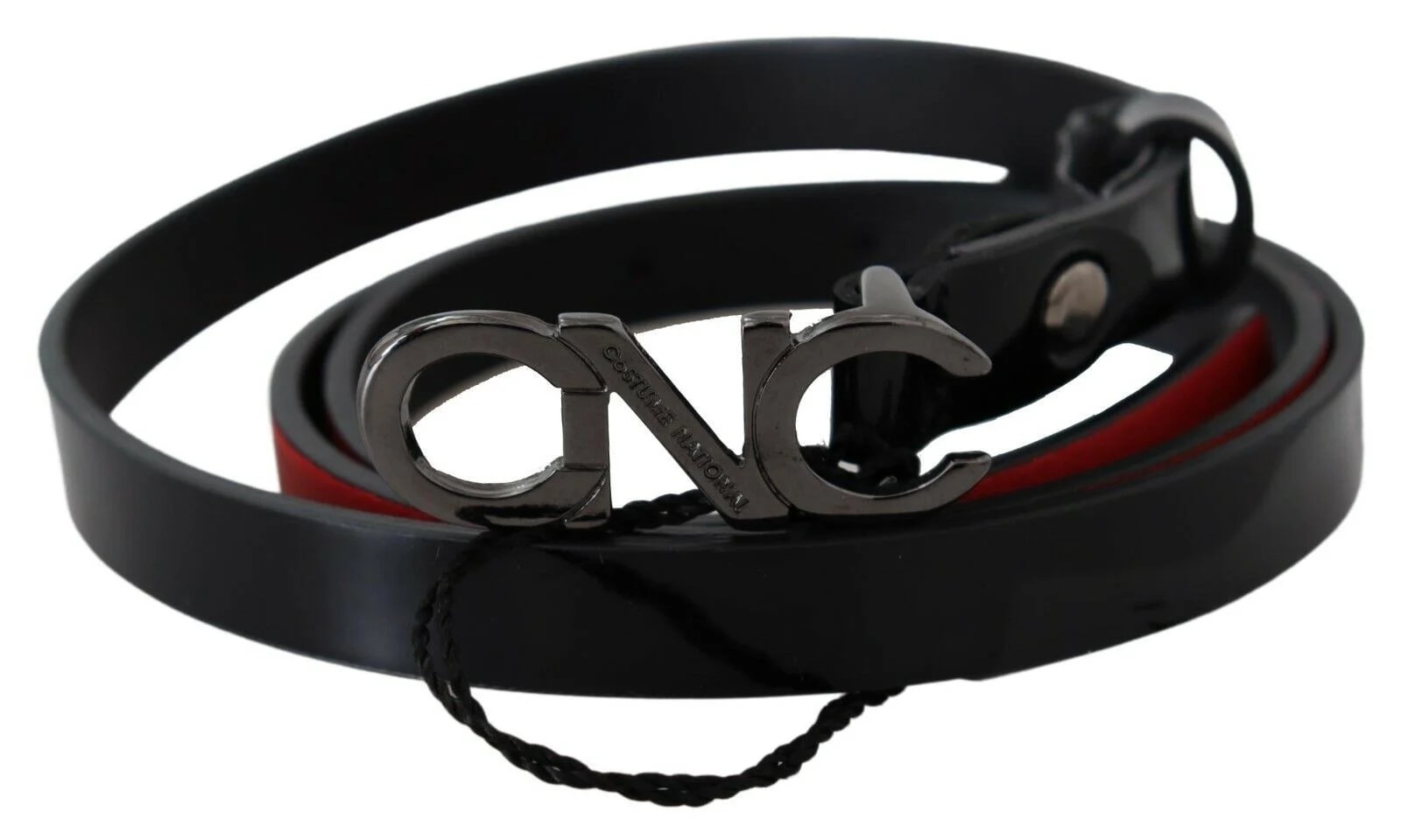 Costume National — Costume National Skinny Logo Buckle Belt — Accessory — resale
