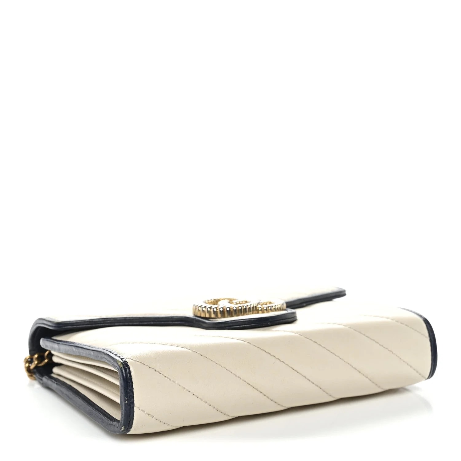 Effect Matelasse Diagonal Torchon GG Marmont Chain Wallet Mystic Agata 4