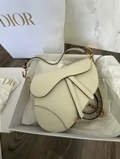 Dior Saddle Medium White Gold W/ Box, , Receipt 4